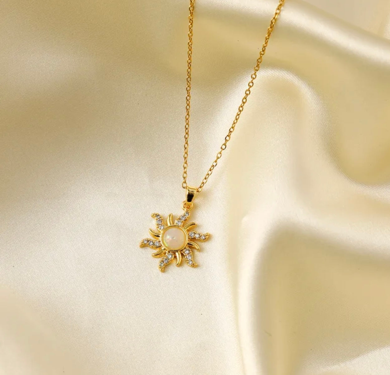 Radiant Sunburst Pendant Necklace