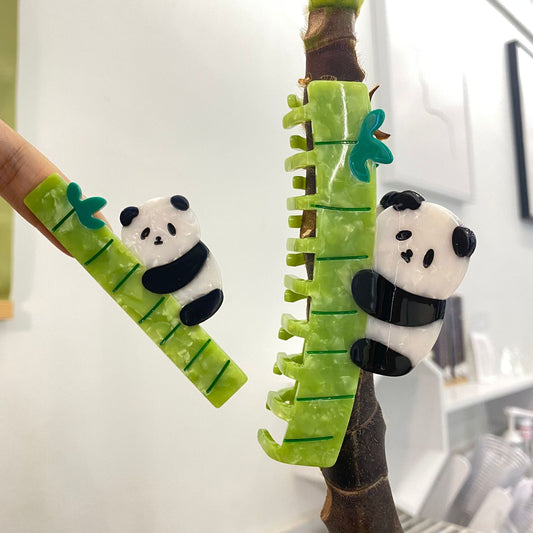 Bamboo Panda Hair Claw