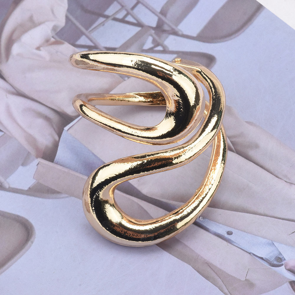 Classic Statement Gold-Coated Bracelet