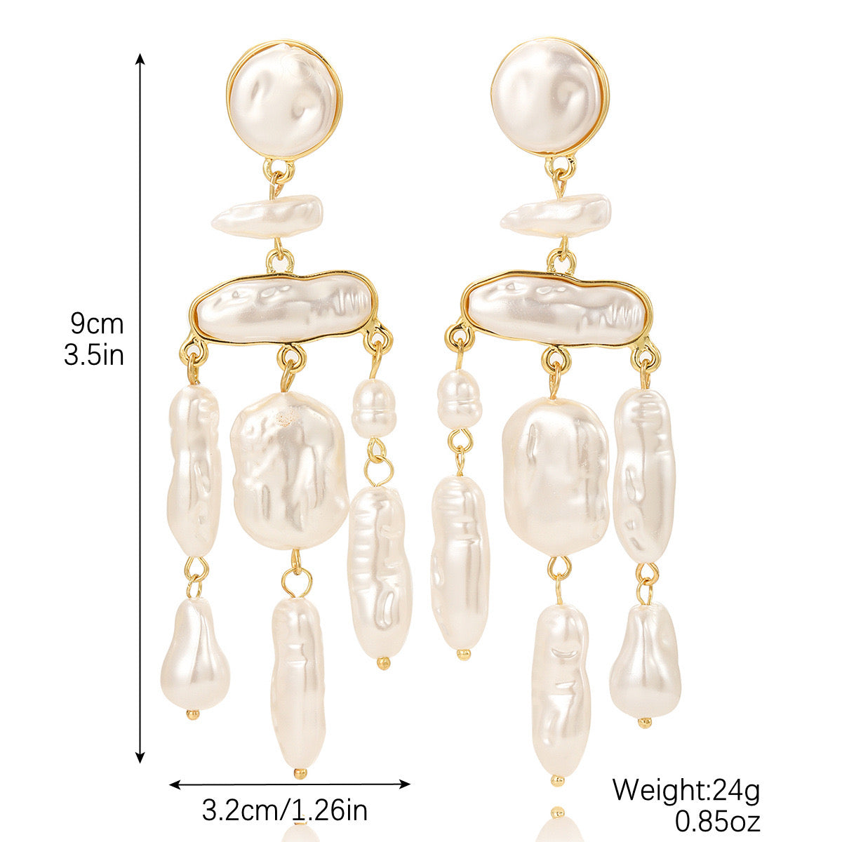 White Luxe Pearl Statement