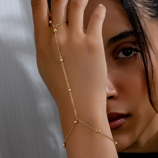Chain Hand Harness – Classic Gold-Plated Elegance