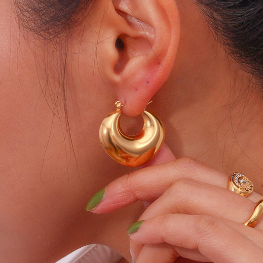 Eclipse Luxe Gold-Plated Hoop Earrings