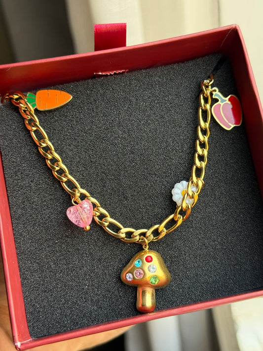 Whimsical Garden Gold-Plated Necklace