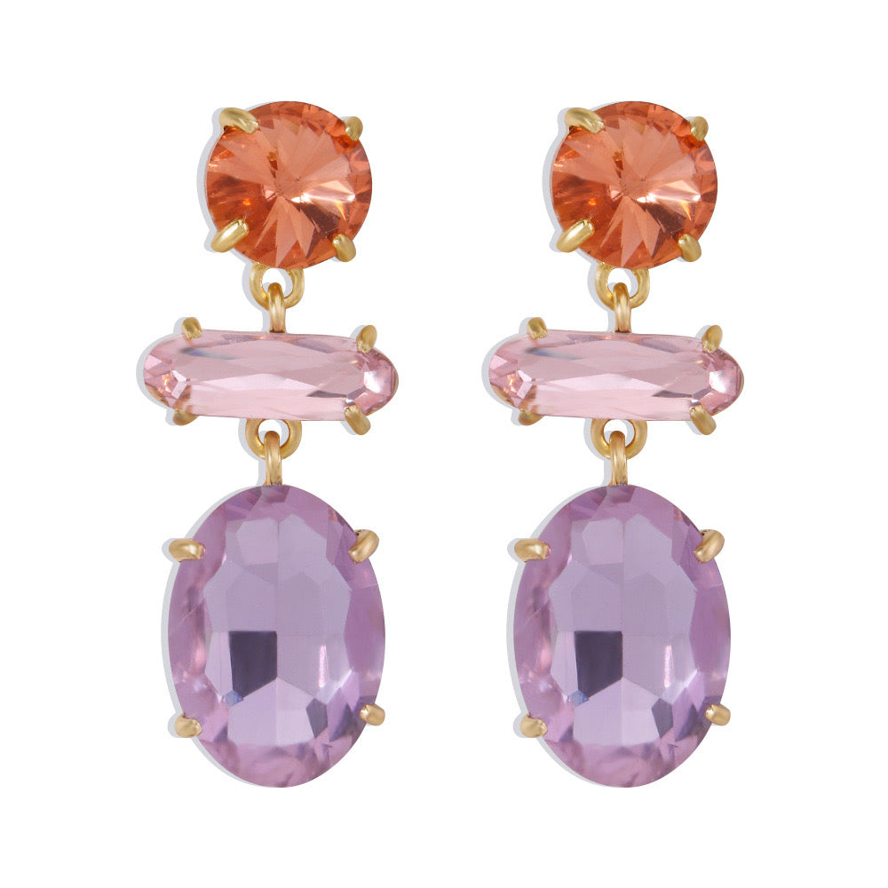 Luxe Gem Stone Statement Earrings