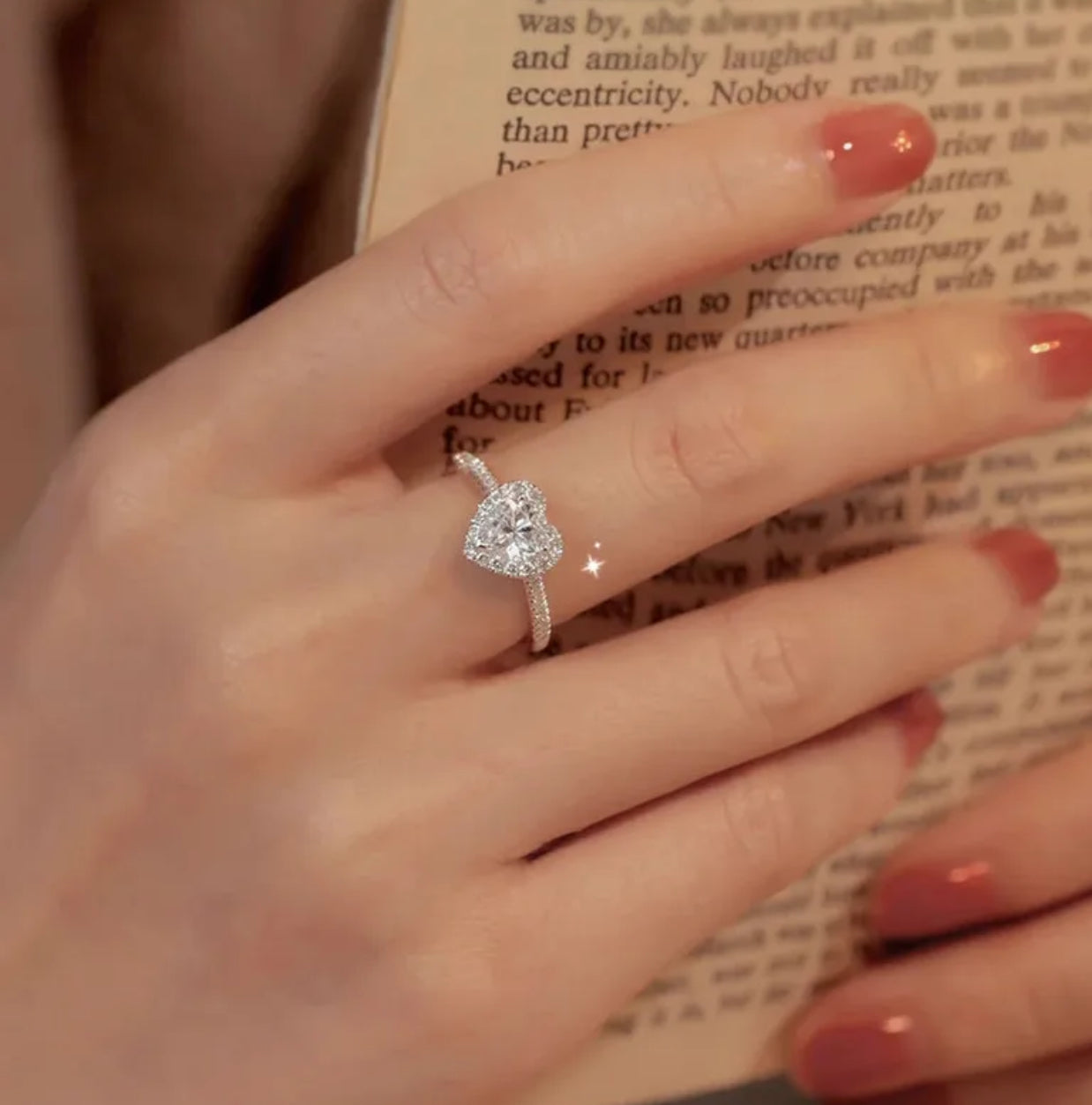 Heart Solitaire Ring