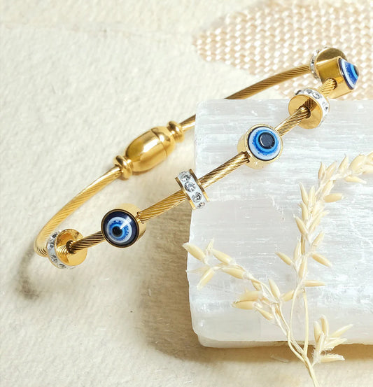 Evil Eye Bracelet & Necklace Set – Luxe Protection Edition