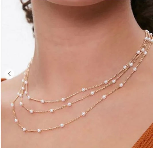 Celestial Pearl Layered Necklace