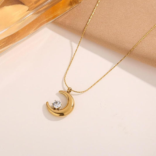 Luna Glow Crescent Necklace