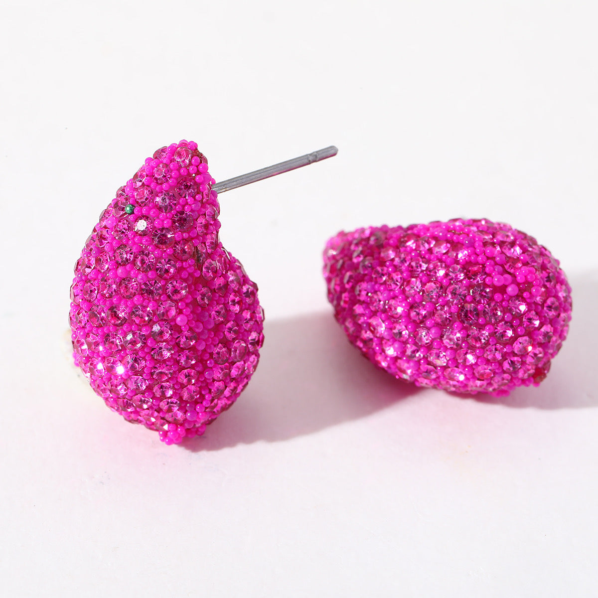 Crystal Teardrop Stud Earrings