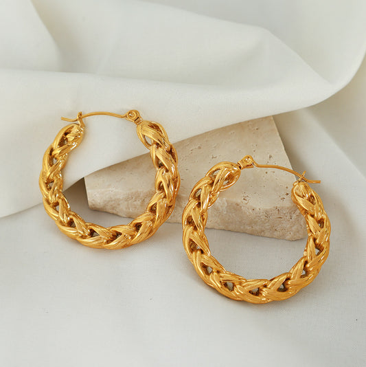 Celebrity Pleated Hoops