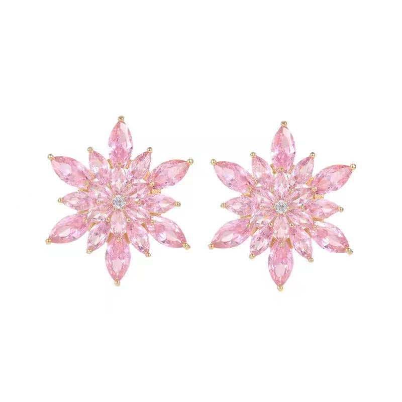 Pink Sapphire Studs