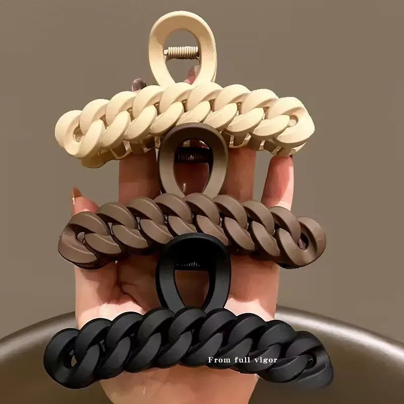 Chain Link Hair Claw Set of 3