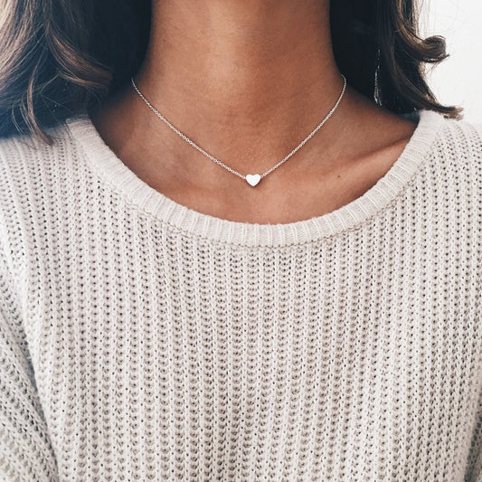 Demure Silver Heart