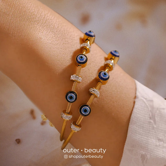 Evil Eye 18 Carat Gold Plated Bracelet