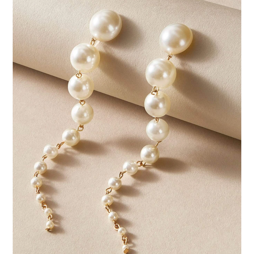 Pearl Drop Dangler Earrings