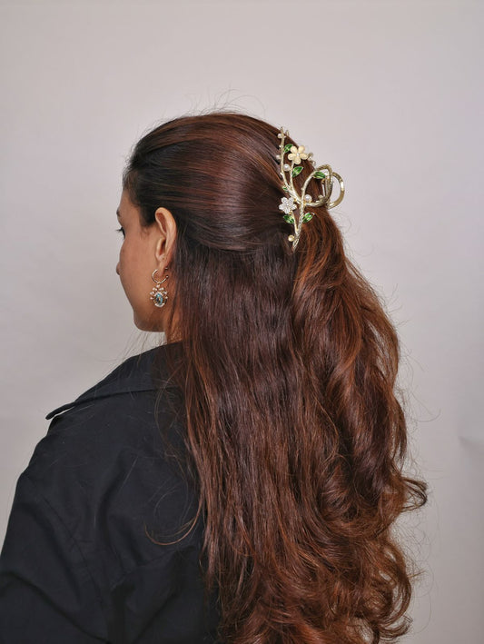 Luxe Flower Hair Claw