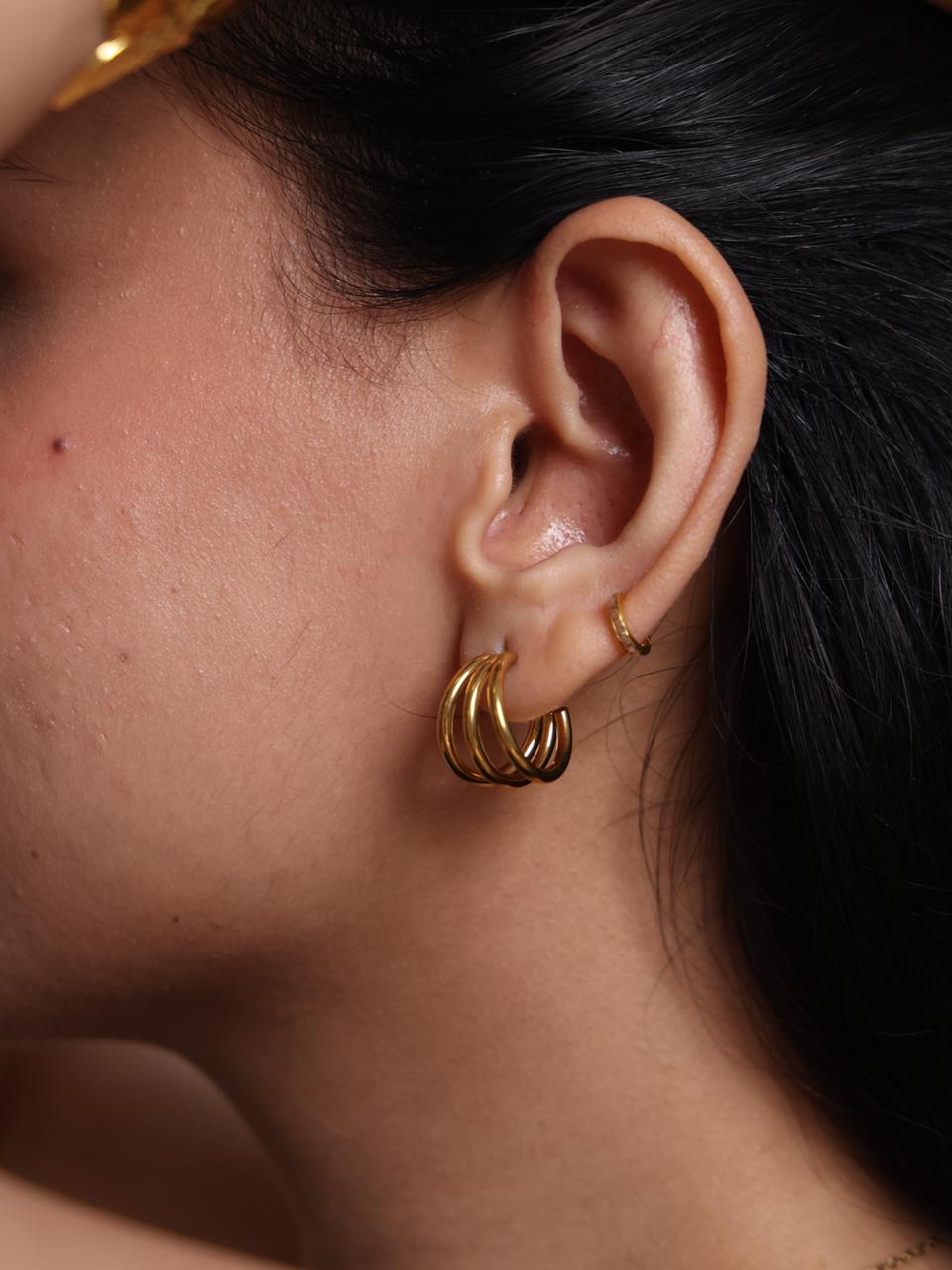 Aurora Tripple Hoop Earrings