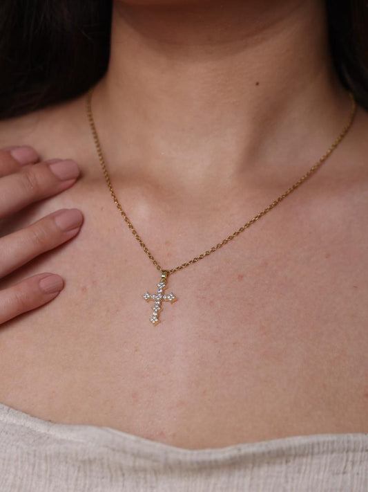 Minimalist Diamond Cross Pendant