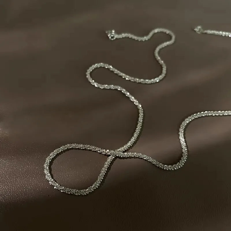 Silver Dainty Twist Rope Chain