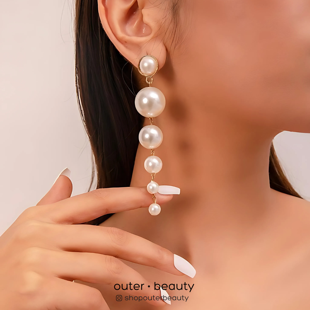 Pearl Drop Dangler Earrings